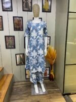 GoSriKi Women's Rayon Viscose Straight Printed Plaza Pair Set