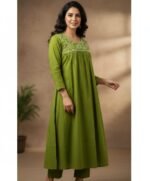 Embroidered A-line Kurti for Women | Kurta for Women - Image 3