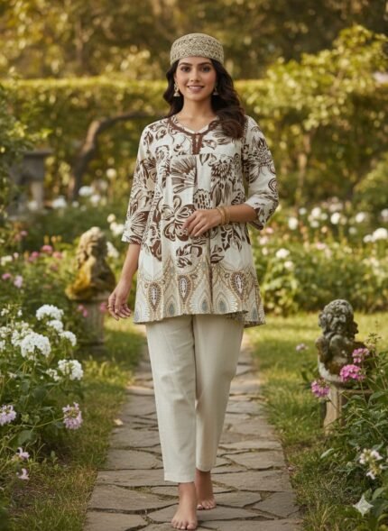 Printed Cotton Tunic for Women