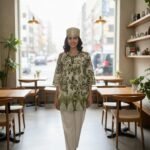 Green Printed Cotton Tunic for Women