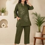 dori work khadi cotton cord-set