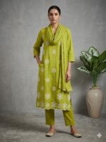 CHIKANKARI COTTON 3PIS PAIR